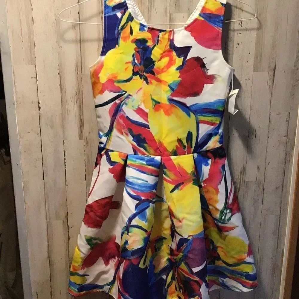 Dress Fine print floral pattern size 40 by Fun & Fun